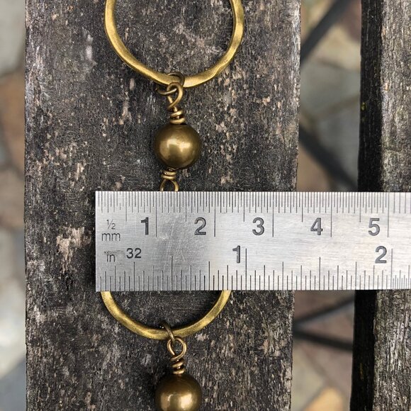 Hammered circle rings bracelet in antique bronze - Picture 4 of 5